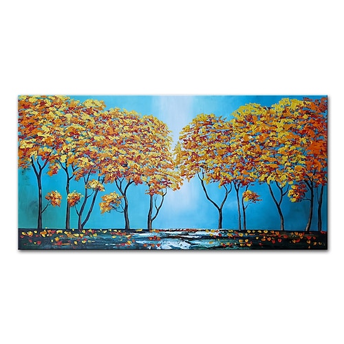 

Oil Painting Handmade Hand Painted Wall Art Mintura Modern Abstract Tree Flower Landscape Picture Home Decoration Decor Rolled Canvas No Frame Unstretched
