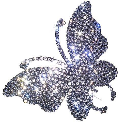 

Crystal Car Decoration Stickers Butterfly Crystal Rhinestone Car Sticker Decal Decorate Cars Bumper Window Laptops Rhinestone Sticker Decoration Bling Bling Interior Accessories 4 Pack 2.4X2.8 inc