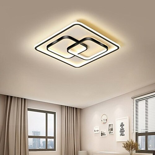 

42/52 cm Dimmable Geometric Shapes Ceiling Lights LED with Remote Control Metal Painted Finishes Modern 220-240V