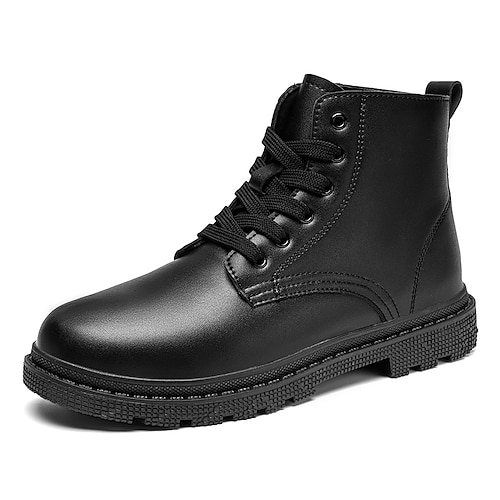 

Men's Unisex Boots Combat Boots Vintage Sporty Casual Outdoor Daily PU Booties / Ankle Boots Black Winter Fall