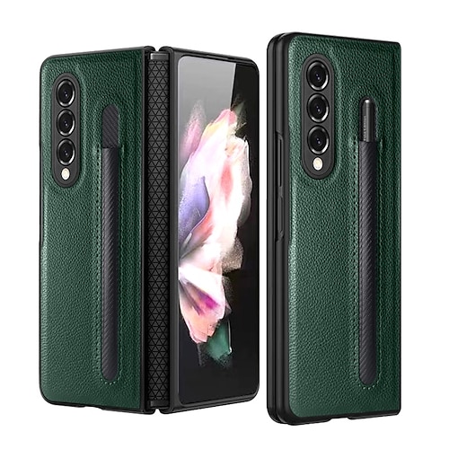 

Phone Case For Samsung Galaxy Full Body Case Galaxy Z Fold 3 5G Shockproof Dustproof Double Sided Solid Colored TPU
