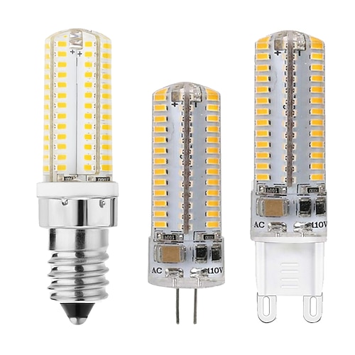 

10pcs 5w E14 G4 G9 Bi pin LED Landscape Light Bulb 104LEDs SMD 3014 500lm 50W Halogen Equivalent for Home Lighting AC110V AC220V