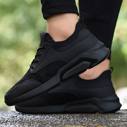 

Men's Trainers Athletic Shoes Athletic Daily Sports Rubber Black White Fall Winter Spring