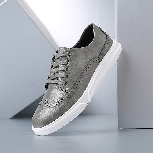 

Men's Sneakers Skate Shoes Casual Daily PU Black Yellow Brown Spring
