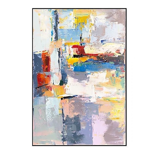 

Oil Painting Handmade Hand Painted Wall Art Best Art Blue Yellow Pink Abstract Home Decoration Decor Rolled Canvas No Frame Unstretched