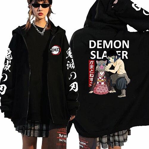 

Inspired by Demon Slayer: Kimetsu no Yaiba Hashibira Inosuke Inosuke Hashibira Cartoon Manga Back To School Anime Harajuku Graphic Kawaii Outerwear For Men's Women's Unisex Adults' Hot Stamping 100