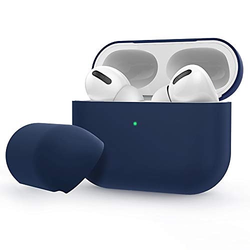 

Skin Case Compatible with New Airpods 3 Case 3rd Generation 2021, Shock Proof Soft Split Design Full Protective Silicone Skin Cover Accessories,Indigo