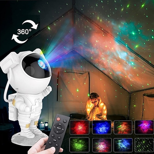 

Astronaut Galaxy Starry Sky Projector with Timer Remote Control 360°Adjustable Design USB Lamp Night Lights 8 Light Modes for Bedroom Study Room and Game Room