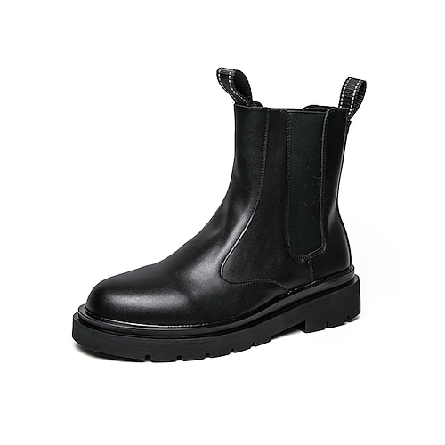 

Homme Bottes Bottines Chelsea Casual du quotidien Polyuréthane Bottes Mi-mollet Noir Hiver Automne