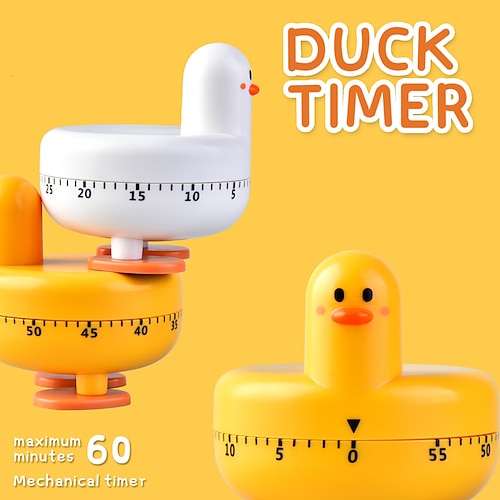 

Duck Cartoon Kitchen Mechanical Timer Cooking Timer Cute Timer Reminder Countdown Baking Timer for Cooking Baking