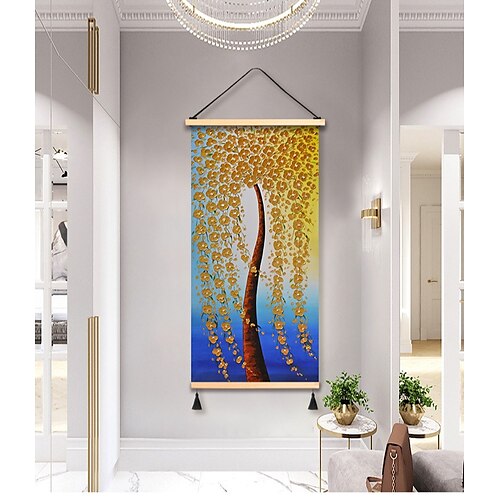 

Wall Hanging Tapestry Fortune Tree Living Room Entrance Cloth Paintings Decorative