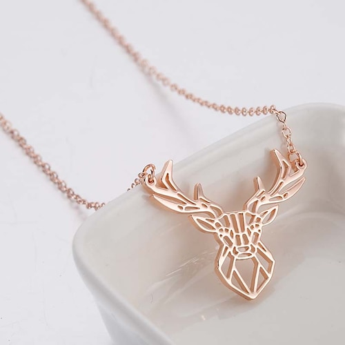 

Women's necklace Chic & Modern Party Deer Necklaces / Gold / Silver / Fall / Winter / Spring