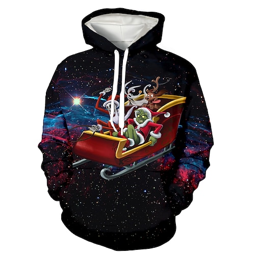 

Noël père Noël Pull de Noël Sweat à capuche Anime Animé Harajuku Art graphique Kawaii Sweat à capuche Pour Homme Femme Unisexe Adulte Impression 3D Polyester / Coton