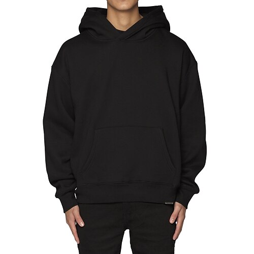 

Men's Hoodie Front Pocket Hoodie Solid Color Sport Athleisure Top Long Sleeve Breathable Moisture Wicking Soft Casual Casual Athleisure / Winter