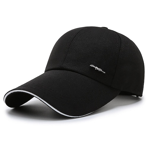 

Men's Hat Baseball Cap Black Blue Khaki Outdoor Dailywear Pure Color Letter Windproof Breathable Ultraviolet Resistant