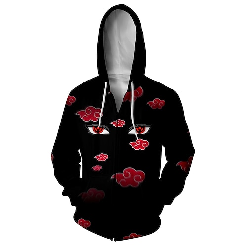 

Naruto Akatsuki Uchiha Itachi Anime Cartoon Manga Anime 3D Harajuku Graphic Outerwear For Men's Women's Unisex Adults' 3D Print 100% Polyester