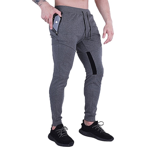 

Herren Jogginghose Jogger Kordelzug Elastische Taille Feste Farbe Atmungsaktiv Draussen In voller Länge Casual Täglich Baumwolle Casual sportlich Schwarz Dunkelgray Mikro-elastisch / Elastizität