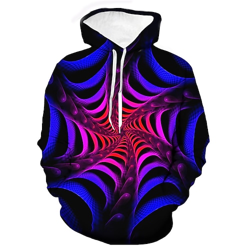 

Men's Unisex Hoodie Pullover Hoodie Sweatshirt Blue Hooded Graphic Prints Spiral Print Daily Sports 3D Print Designer Casual Big and Tall Spring & Fall Clothing Apparel Hoodies Sweatshirts Long