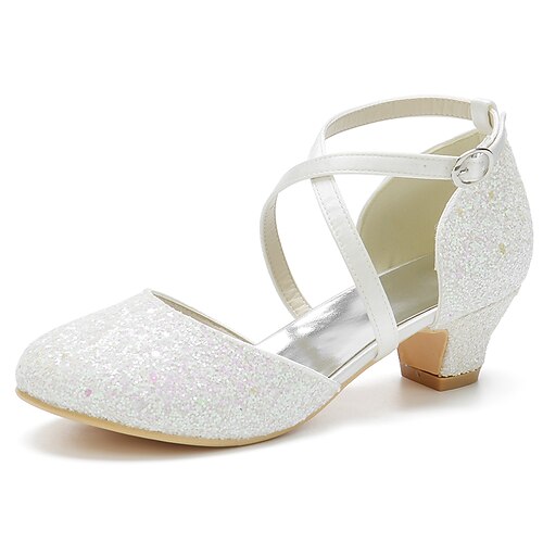 

Para Meninas Saltos Sapatos para Daminhas de Honra Sintéticos Fantasias Crianças Maiores (7 anos ) Crianças (4 a 7 anos) Festa Casamento Nulo Cadarço Champanhe Prata Dourado Primavera Verão