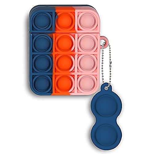 

Fidget Case for AirPods 1 2 3 Pro, Relive Stress Fidget Bubble Silicone for AirPods Pro Cute Case, Soft Cover for Airpods Accessories with Keychain