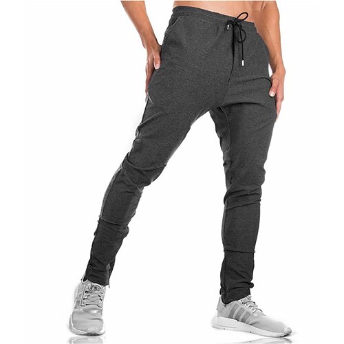 

Homme Pantalon Jogger Cordon Taille elastique Couleur unie Respirable Extérieur Toute la longueur Casual du quotidien Coton Casual Sport Vert militaire Gris Foncé Micro-élastique / Elasticité