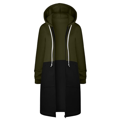 

Femme Veste décontractée Veste à capuche Chaud Extérieur Plein Air du quotidien Saint Valentin Poche Full Zip Boutonnage Simple Sweat à capuche Casual Bloc de couleur Standard Vêtements d'extérieur