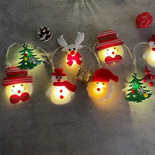 

Christmas LED Fairy String Lights Snowman Santa Claus Deer Battery / USB String Lights 1.5M-10LEDs 3M-20LEDs Christmas Tree New Year Holiday Party Garden Home Decorations