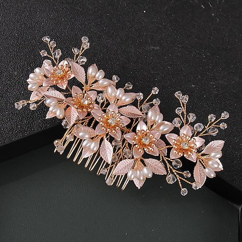 

Hair Combs Headpiece Hair Accessory Imitation Pearl Rhinestone Wedding Party / Evening Retro With Faux Pearl Headpiece Headwear