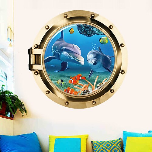 

3D Animals Removable Pre-pasted PVC Wall Stickers Home Decoration Wall Decal 50X50cm For Living Room Kids Room And Kindergarten