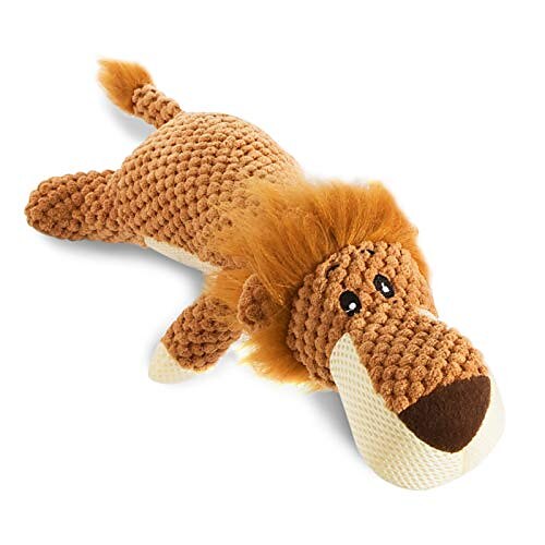 

Dog Toys, Squeaky Puppy Toy, Interactive Stuffed Lion Plush Toy and Durable Rope Chew Toys Pack for Small,Medium Dogs