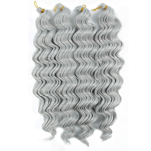 

Ocean Wave Crochet Hair 20 Inch 4Pack Ombre Deep Ripple Twist Braiding Hair Wavy Synthetic Hair Extension 20inch 4packs