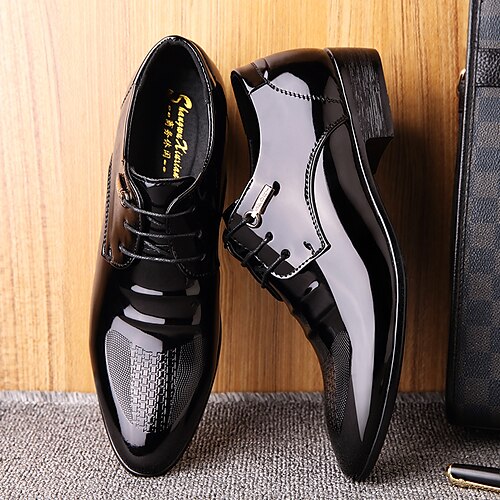 

Men's Oxfords Business Home Daily PU Black Fall Spring