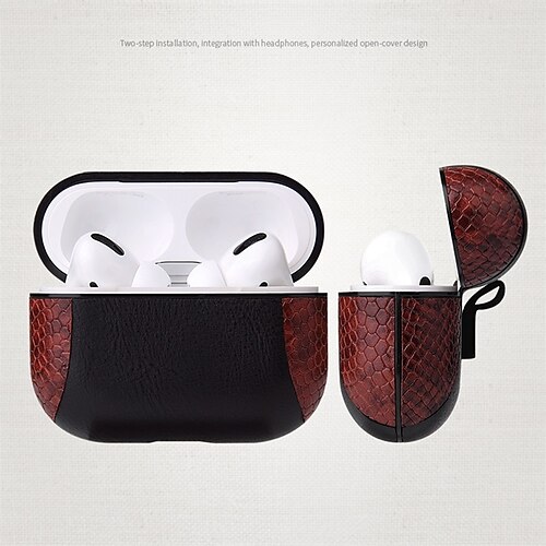 

Case Cover Compatible with AirPods Pro Shockproof Dustproof Multi Color PU Leather Headphone Case Durable Leather Shockproof Protective Cover with Keychain Hook for AirPods Pro
