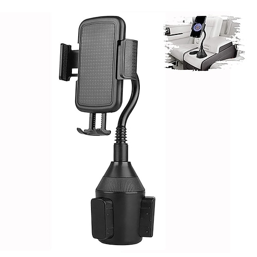 

Car Phone Holder Mount Hands-Free Cup Holder Phone Mount for Car Height Mount Compatible with iPhone Samsung and All Cell Phones Adjustable Pole Never Shake & Bumpy Roads Friendly Phone