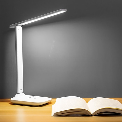 Foldable led small desk lamp with usb charging eye protection smart for learning bedroom and students