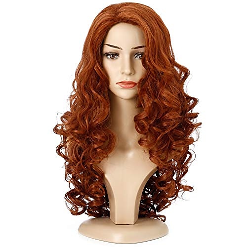 

Ginger Wigs for Women Auburn Wig Long Curly Fluffy Afro Cosplay Halloween Costume Wigs (Fox Red)