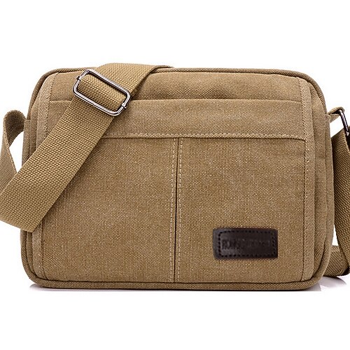

Men's Canvas Bag Messenger Bag Shoulder Messenger Bag Crossbody Bag Canvas Daily Outdoor Blue Black Army Green Khaki