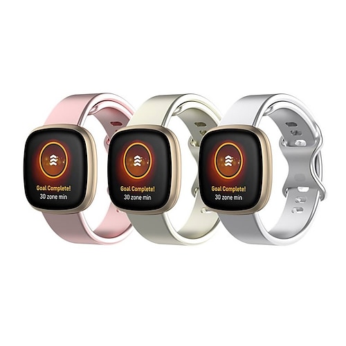 

1 pcs Smart Watch Band for Fitbit Versa 3 / Sense Silicone Smartwatch Strap Soft Breathable Sport Band Replacement Wristband