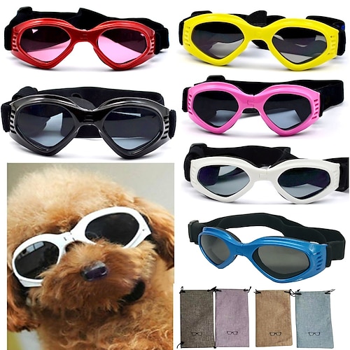 

Dog Sunglasses Fashion Outdoor Dog Clothes Puppy Clothes Dog Outfits White Black Pink Costume for Girl and Boy Dog Polyster