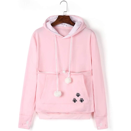 KBOPLEMQ Pull Pour Femme Avec Poche Pour Chien Chat Et Chien - Pull à Capuche Kangaroo - Grande Poche - Pull à Capuche Pour Chat Et Chien - Sweat à