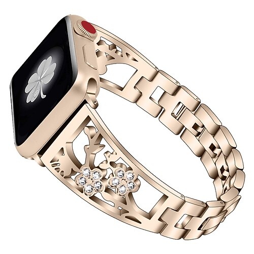 

1 pcs Cinturino intelligente per Apple iWatch Series 8 7 6 5 4 3 2 1 SE 38/40/41mm 42/44/45/49mm Acciaio inossidabile Orologio intelligente Cinghia Triangolo Diamante Bling Banda di affari Triangolo