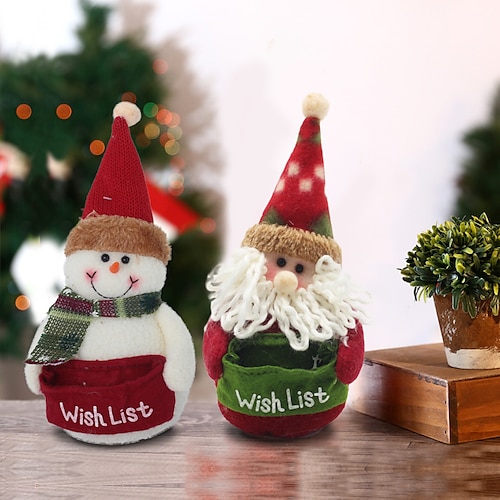 

Christmas New Christmas Decorations Creative Santa Claus Snowman Cartoon Image Doll Candy Bag Bag Gift Bag Gift Bag