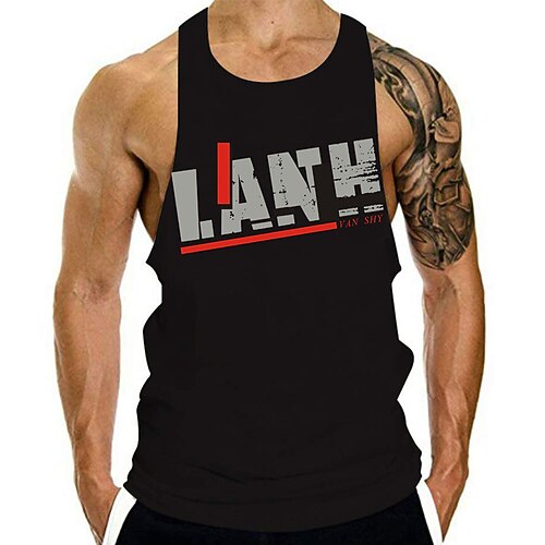 

Men's Running Tank Top Sleeveless Tee Tshirt Athletic Breathable Quick Dry Moisture Wicking Gym Workout Running Active Training Sportswear Activewear Black Gray White