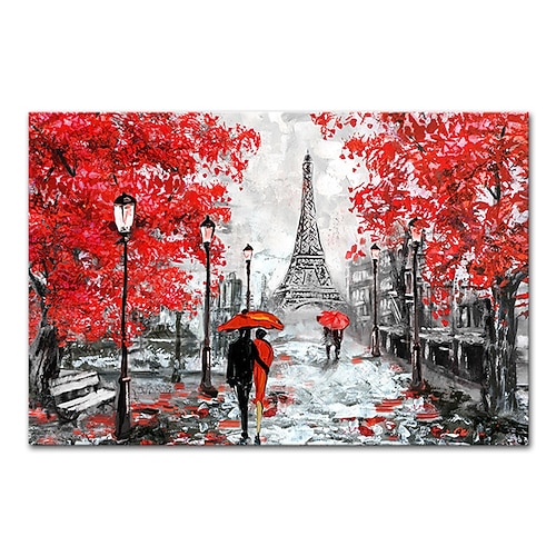 

Oil Painting Handmade Hand Painted Wall Art Mintura Modern Abstract Tower Landscape Picture For Home Decoration Decor Rolled Canvas No Frame Unstretched