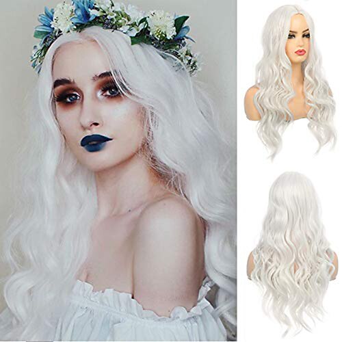 

Synthetic Wig Body Wave Middle Part Wig Long A5 Synthetic Hair Women's Cosplay Party Fashion Black Gray
