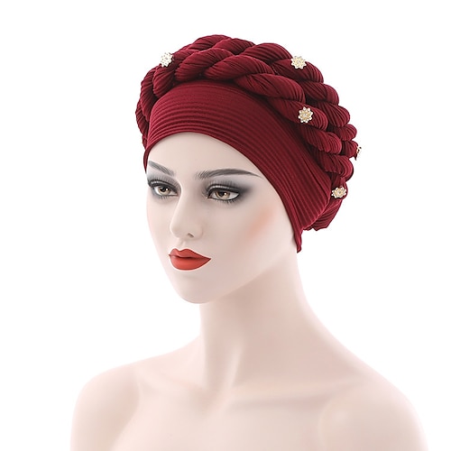 

Headwear Headpiece Polyester Turbans Party / Evening Casual Cocktail Royal Astcot Ethnic Style With Criss-Cross Tiered Headpiece Headwear