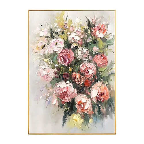 

Oil Painting Handmade Hand Painted Wall Art Modern Beautiful Rose Abstract Flowers Home Decoration Decor Rolled Canvas No Frame Unstretched