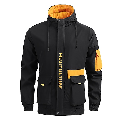 Men's Hoodie Jacket Hiking Jacket Hiking Windbreaker Outdoor Windproof  Breathable Quick Dry Lightweight Outerwear Trench Coat Top Hunting Fishing  