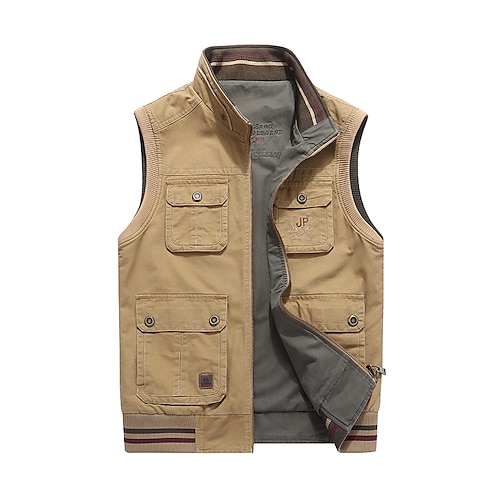 Casual Lightweight Outdoor Jacket with Multi Pockets Mens Vest Quick Dry Work Gilet for Safari Fishing Photo Travel Summer Vest 