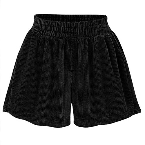

Women's Plus Size Chinos Shorts Pocket Solid Color Sporty Streetwear Home Casual Natural Short Spring Summer Black Dark Green Brown L XL XXL 3XL 4XL / Linen / Cotton Blend